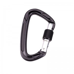 Outdoor hook rock climbing camping main lock mountaineering buckle multi-function nut carabiner mountaineering buckle outdoor quick catch quick fall equipment safety lock probing hole d-type wire lock main lock aviation aluminum alloy