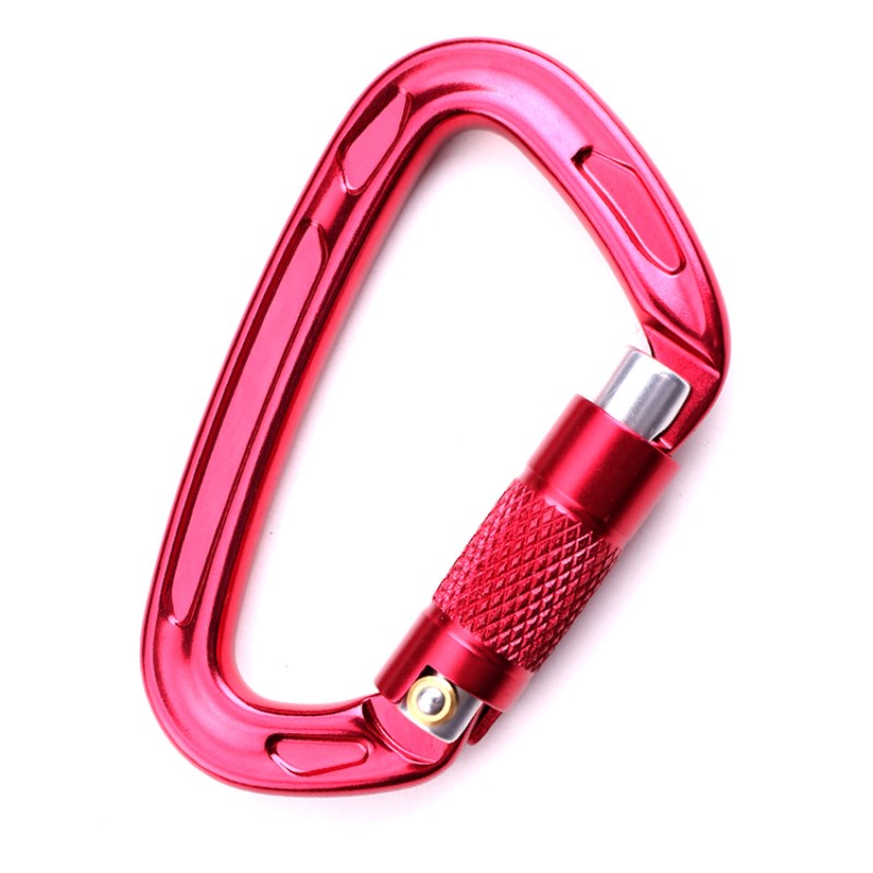 utdoor hook rock climbing camping main lock mountaineering buckle multi-function nut carabiner mountaineering buckle outdoor quick catch quick fall equipment safety lock probing hole d-type wire lock main lock aviation aluminum alloy