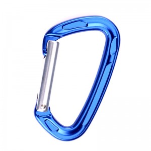 Outdoor hook rock climbing camping main lock mountaineering buckle multi-function nut carabiner outdoor quick catch quick fall equipment safety lock probing hole d-type screw main lock aviation aluminum alloy