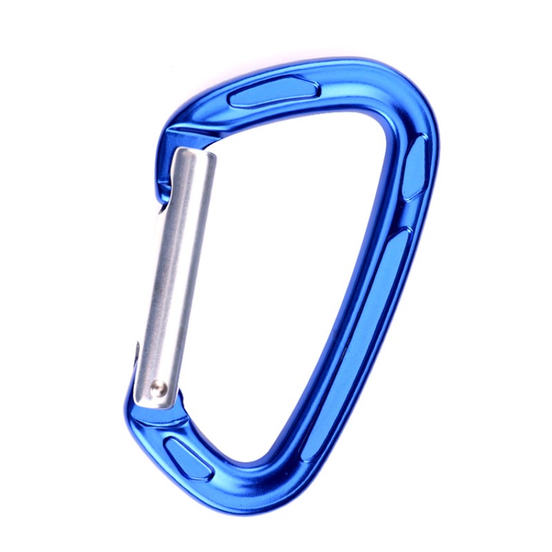 Outdoor hook rock climbing camping main lock mountaineering buckle multi-function nut carabiner outdoor quick catch quick fall equipment safety lock probing hole d-type screw main lock aviation aluminum alloy