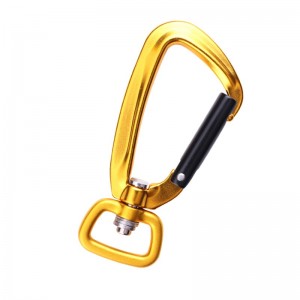 Outdoor rock climbing and camping main lock carabiner multi-function nut mountaineering hook mountaineering buckle rapid fall equipment safety lock d-type screw main lock aviation aluminum alloy