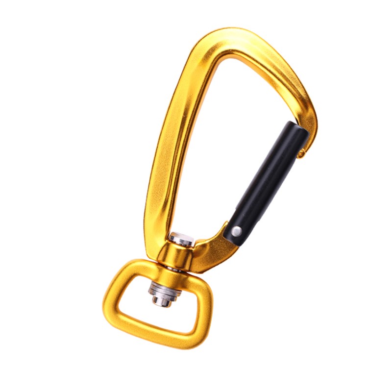 Outdoor rock climbing and camping main lock carabiner multi-function nut mountaineering hook mountaineering buckle rapid fall equipment safety lock d-type screw main lock aviation aluminum alloy