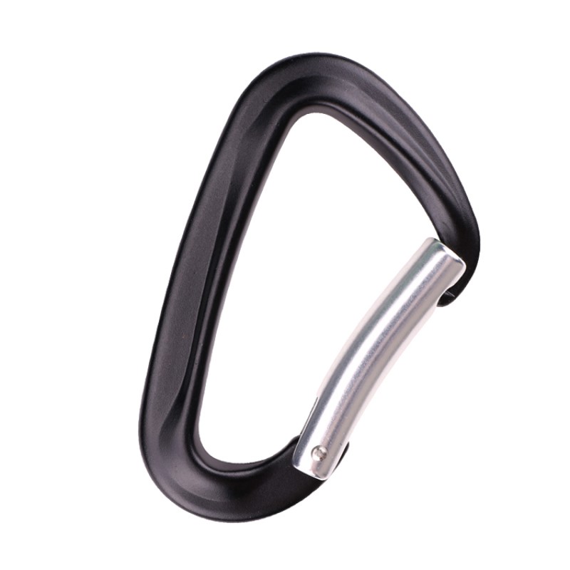 Outdoor rock climbing camp main lock carabiner multi-function mountaineering hook mountaineering buckle outdoor quick catch quick fall equipment safety lock probing hole d-shape wire lock main lock aviation aluminum alloy