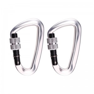 Main lock nut of outdoor rock climbing and camping, carabiner, multi-function mountaineering hook, mountaineering buckle, outdoor fast descending equipment, safety lock, probing hole, d-type wire lock, main lock, aviation aluminum alloy