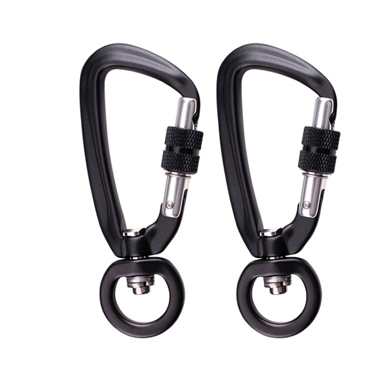 Outdoor hook rock climbing camping main lock carabiner multi-function mountaineering hook mountaineering buckle outdoor quick catch quick fall equipment safety lock to lead animals through rope with hook aviation aluminum alloy