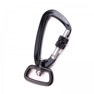 Outdoor hook climbing camping main lock carabiner mountaineering buckle multi-function mountaineering buckle outdoor quick catch quick fall equipment safety lock with hook animal dog CLIPS aviation aluminum alloy