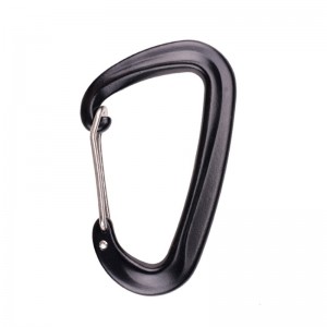 Outdoor hook rock climbing camping main lock carabiner outdoor quick latch quick fall equipment safety lock probing hole D type 304 stainless steel spring bar lock main lock aviation aluminum alloy