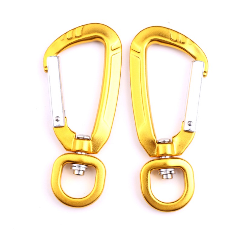Outdoor hook rock climbing camping main lock carabiner outdoor quick catch quick fall equipment safety lock probing hole D shape dog buckle pet buckle empty aluminum alloy carabiner