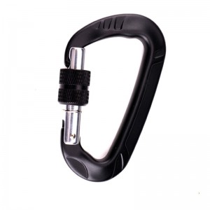 Outdoor hook rock climbing camping main lockcarabiner multi-function nut mountaineering hook mountaineering buckle outdoor quick catch quick fall equipment safety lock probing hole d-shape screw dog clips aviation aluminum alloy carabine
