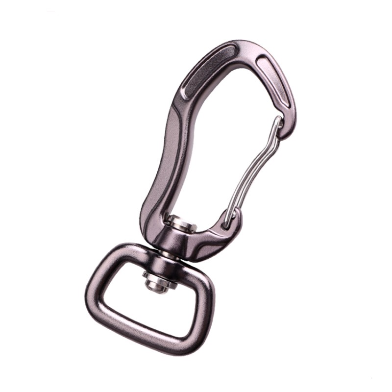 Outdoor hook climbing camping main lock Stainless steel spring rod carabiner multi-function carabiner outdoor quick catch quick fall equipment safety lock with hook animal clips dog clips aviation aluminum alloy