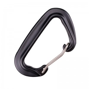 Outdoor hook rock climbing camping main lock carabiner multi-function carabiner carabiner outdoor quick catch quick fall equipment safety lock probing hole d-shape steel wire buckle main lock aviation aluminum alloy