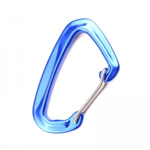 Outdoor hook rock climbing  main lock carabiner multi-function carabiner carabiner outdoor quick catch quick fall equipment safety lock probing hole d-shape steel wire buckle main lock aviation aluminum alloy