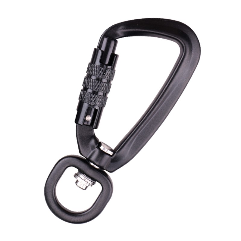 Outdoor hook rock climbing camping main lock  Two lock carabiner multi-function nut  carabiner outdoor quick catch quick fall equipment safety lock probing hole d-type wire lock main lock aviation aluminum alloy