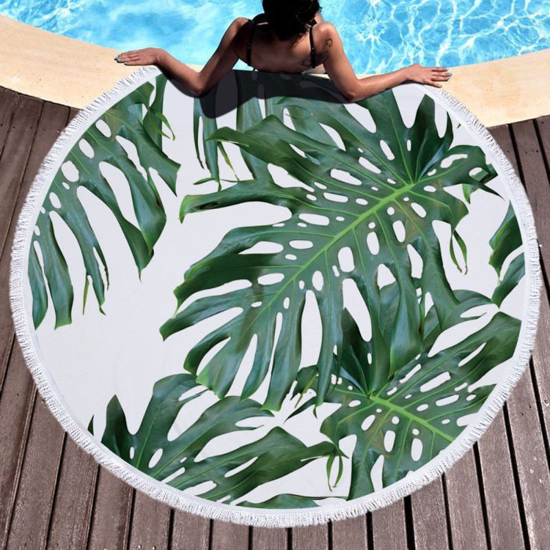 Fringed beach towel printed beach towel can be customized