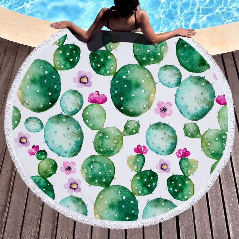 Fringed beach towel printed beach towel can be customized